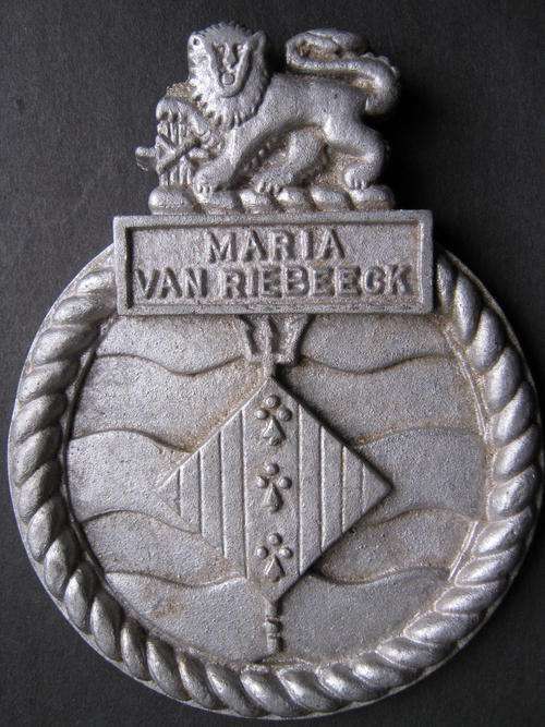 SAS "MARIA VAN RIEBEEK" CAST METAL, UN-PAINTED PLAQUE - Was a submarine in the SA navy