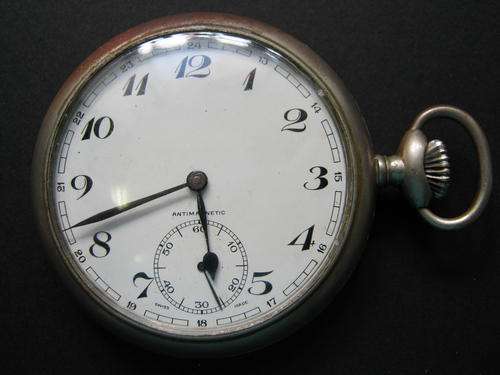 "ROIDOR" SWISS MADE, ANTIMAGNETIC  POCKET WATCH IN WORKING CONDITION - Worn in places otherwise good