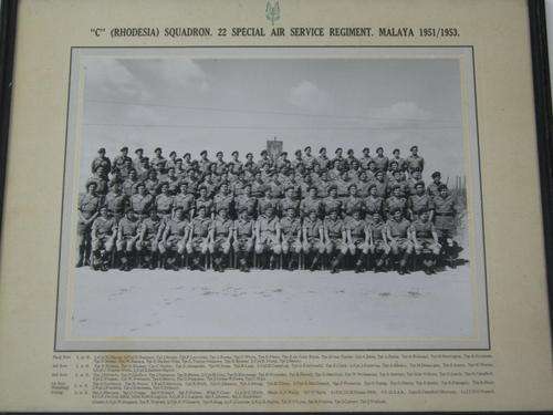 "C" (RHODESIA) SQUADRON. 22 SAS REGIMENT MALAYA 1951/1953 - FROM ESTATE LATE LT COL RON REID-DALY