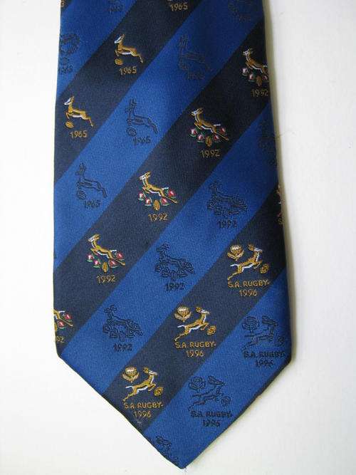 SPRINGBOK RUGBY TIES WITH DIFFERENT EMBLEMS FROM 1906 TO 1996 - Good condition