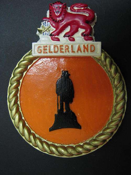 SAS GELDERLAND CREST made from plaster - A Ford class patrol boat that was scuttled in 1988