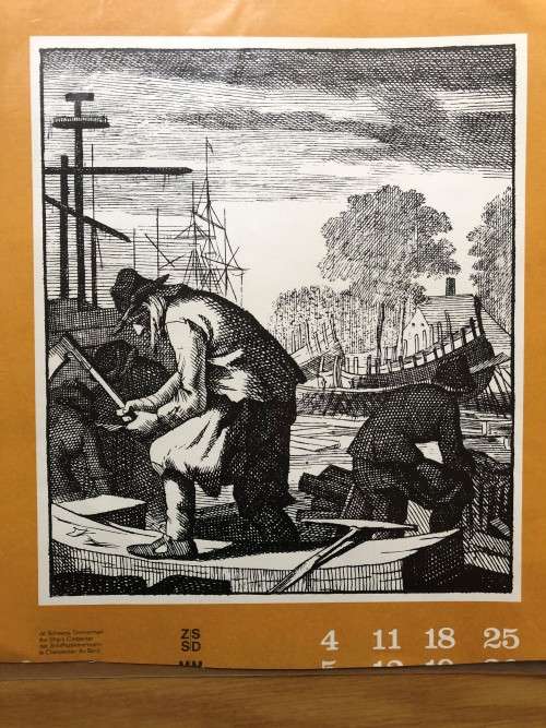 Old world tradesmen copies of lithographs (set of 6)