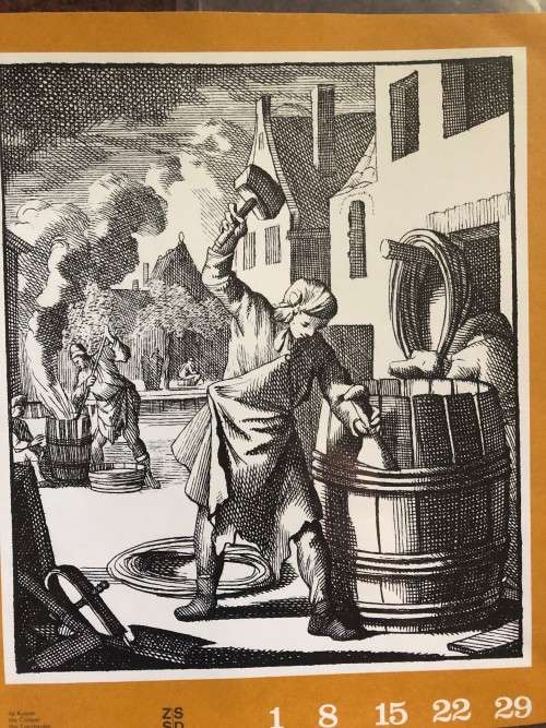 Old world tradesmen copies of lithographs (set of 6)