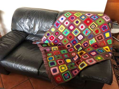 Hand crochet couch throw/afghan