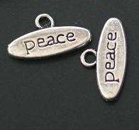 Peace Charm - 9x7mm - Scrapbooking Embellishment, Crafts or Jewelry