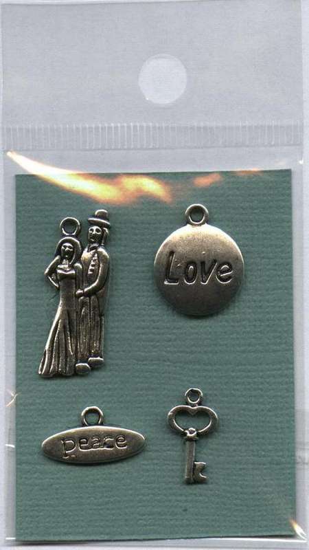 Married Theme 'Packaged' Charm Set - Scrapbooking Embellishment, Crafts or Jewelry