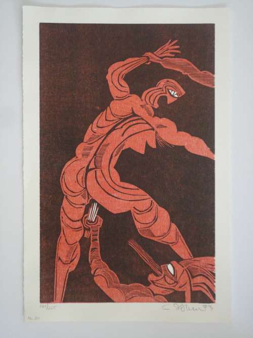 Cecil Skotnes Woodcut .  Signed,Numbered and Dated.