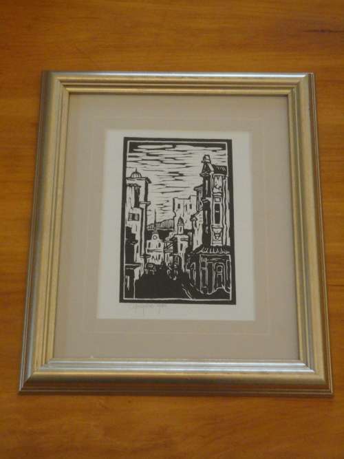 Gregoire Boonzaier Linocut  Signed and Dated