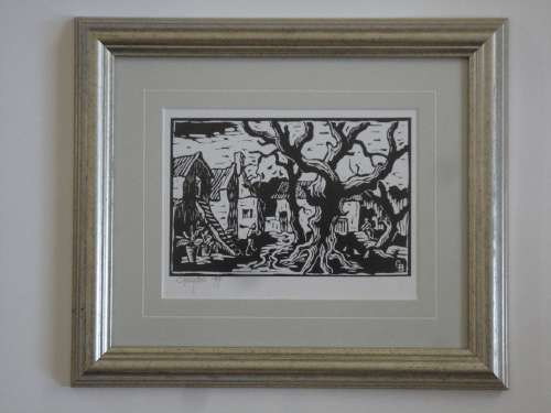 Gregoire Boonzaier Linocut  Signed and Dated