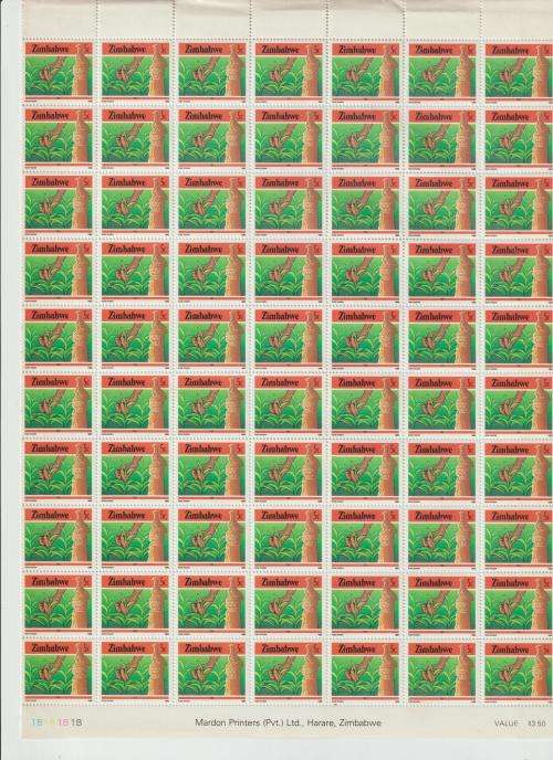 zimbabwe full sheets x 4 mnh