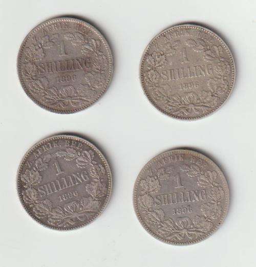 z a r coins x 4 1896 bid per coin silver