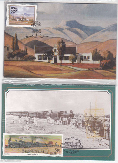18 PACKETS OF COLLECTORS POSTCARDS AS ISSUED - SOUTH AFRICA and TBVC