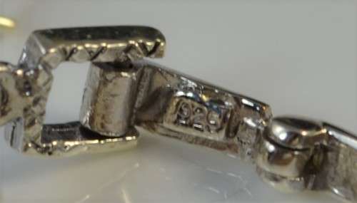 STUNNING HEAVY! REAL FRESHWATER  WHITE PEARLS & MARCASITE 925 SILVER BRACELET