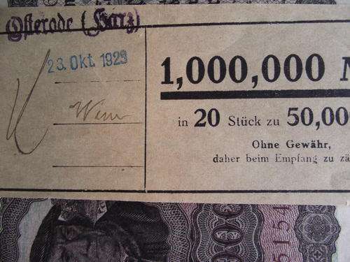 ULTRA RARE - 1923 GERMAN BANKNOTES WITH ORIGINAL BANK WRAPPER