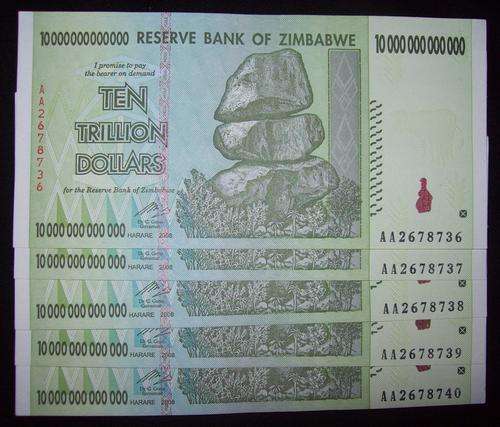 ***** TEN TRILLION ZIM DOLLARS - 2 NOTES  *****