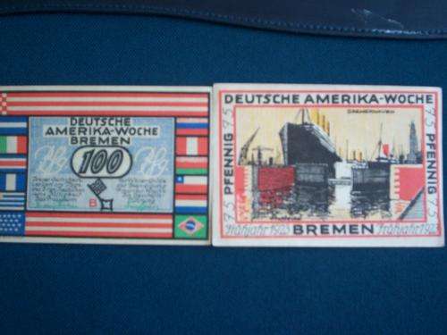 COLLECTORS ITEM : GERMAN NOTGELD - 1923 : 2 NOTES