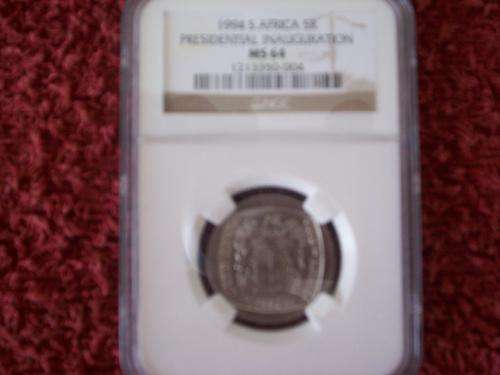 !!!  '94 INAUGURATION - R5 - NGC GRADED MS 64  !!! VERY FEW IN THIS GRADE