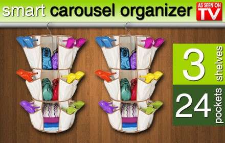 "BRAND NEW" SMART CAROUSEL - PERFECT CLOSET ORGANISER - ROTATES 360 degrees