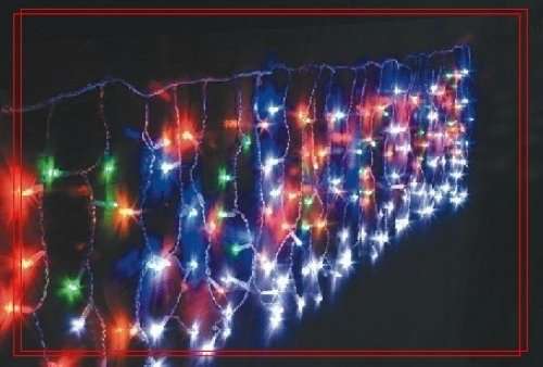 4m x 1.5m MULTICOLOUR FAIRY CURTAIN LIGHTS for HOME or FUNCTIONS VENUE "'NEW"'