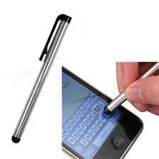 iPad/iPHONE - SILVER METAL SOFT TIP STYLUS TOUCH PEN WITH POCKET CLIP   "Brand New & Sealed"