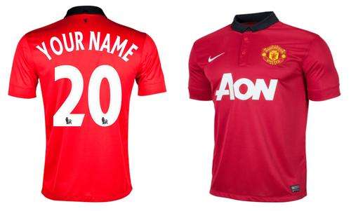 Football Jerseys + Custom Print 2013/14