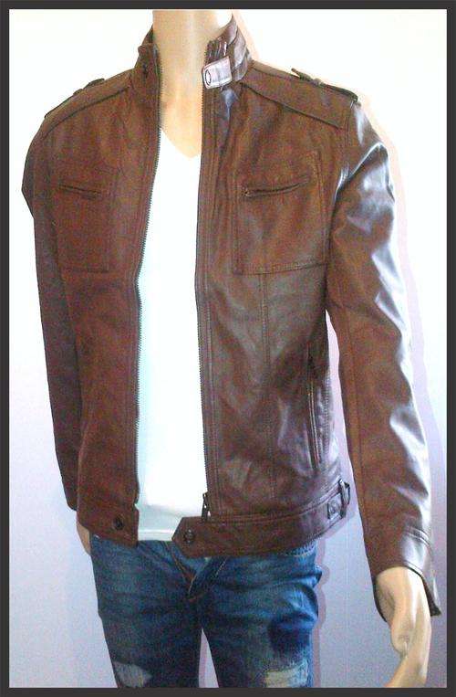 Mens Smart-Casual PU-Jacket