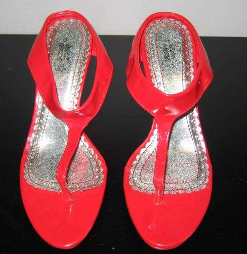 Red High Heel Mules