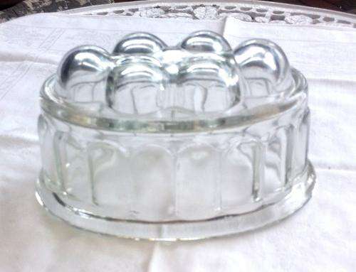 Vintage Oval Glass Jelly Mould