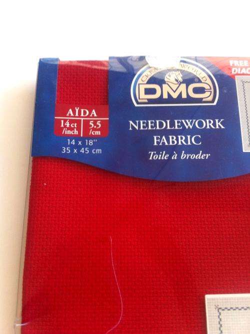 DMC Aida Fabric - Red