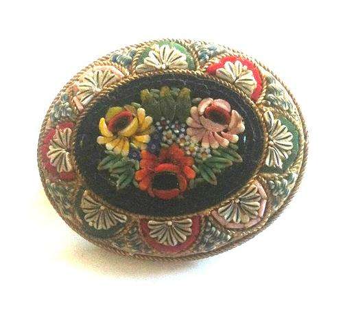 Micro Mosaic Brooch