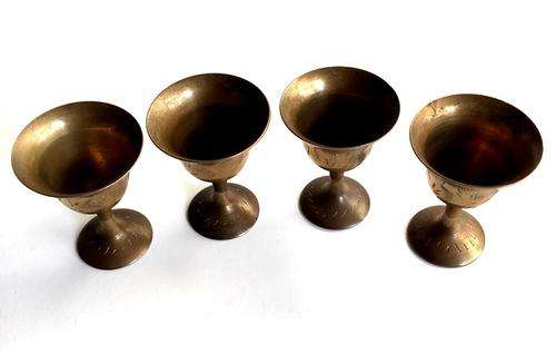 Small brass cups