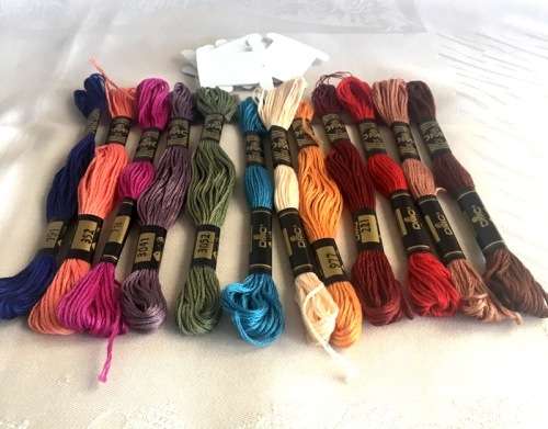 DMC Embroidery Floss with Thread winders x 12