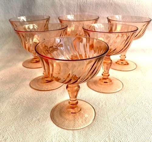 Vintage Arcoroc Rosalie Pudding Glasses