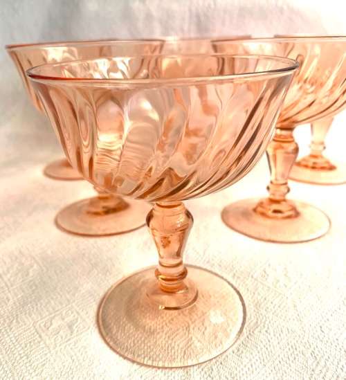 Vintage Arcoroc Rosalie Pudding Glasses