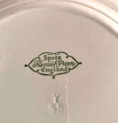 Spode Flemish Green Side Plates X 4