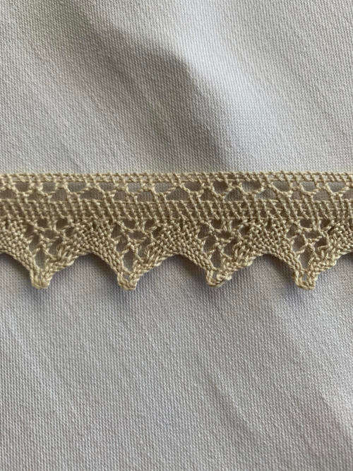 Beige cotton lace