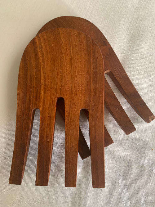 Wooden salad servers