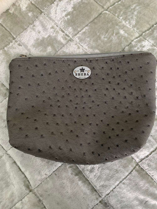 Grey make up bag