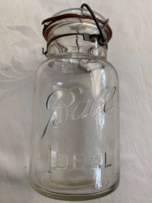 Vintage Balls jar with spring top