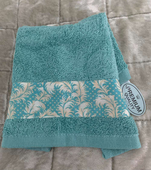 Turquoise face cloth