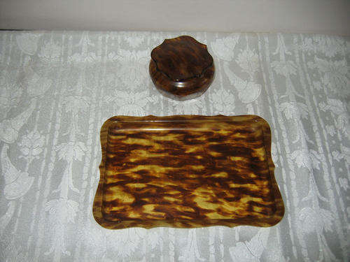 Tortoise shell tray and box
