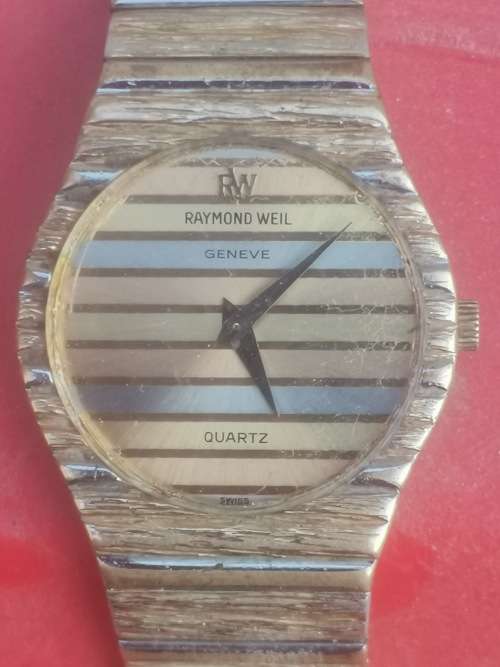 $$$R1BARGAIN$$$ RAYMOND WEIL 18K GOLD ELECTROPLATED LADIES WATCH IN PERFECT WORKING CONDITION