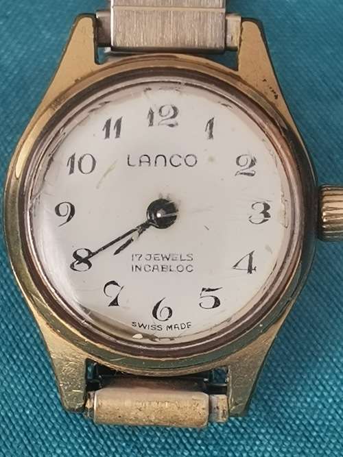 VINTAGE LADIES SWISS LANCO 17 JEWELS INCABLOC MECHANICAL WATCH - WORKING