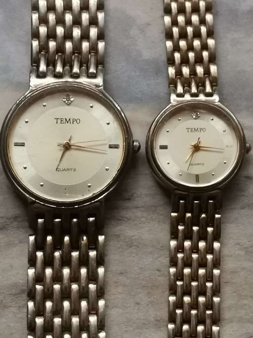TEMPO HIS AND HERS GOLD PLATED WATCH SET