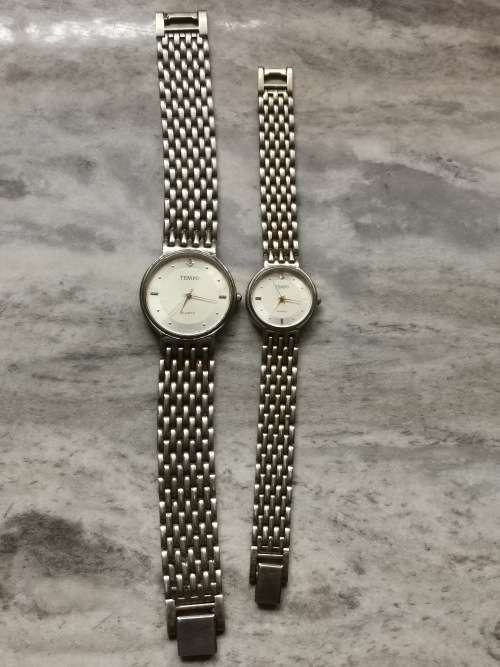 TEMPO HIS AND HERS GOLD PLATED WATCH SET