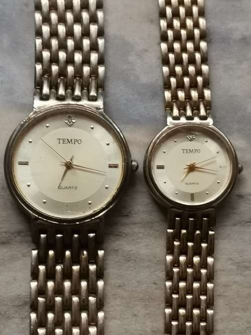 TEMPO HIS AND HERS GOLD PLATED WATCH SET