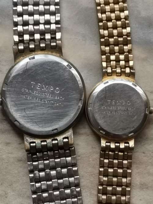 TEMPO HIS AND HERS GOLD PLATED WATCH SET