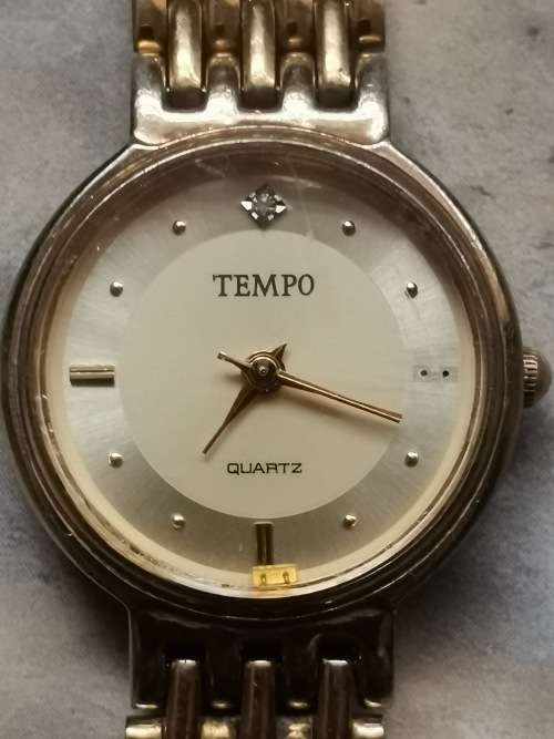 TEMPO HIS AND HERS GOLD PLATED WATCH SET