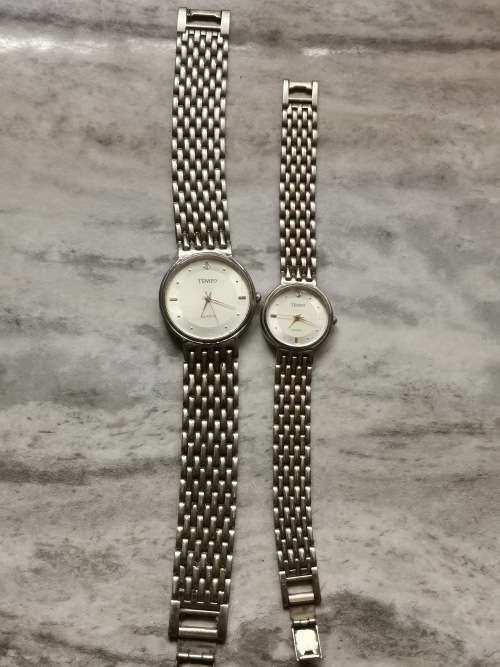 TEMPO HIS AND HERS GOLD PLATED WATCH SET