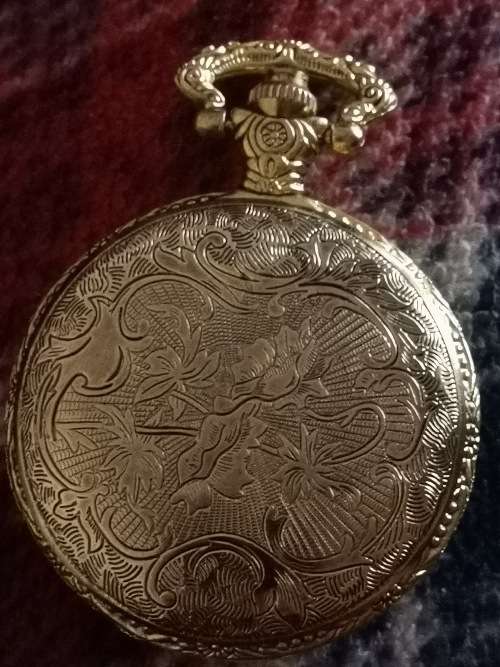 DAWN GOLD PLATED POCKET WATCH - WORKS 100%